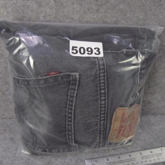 Levis 550 Jeans Mens 33x30 Faded Black Relaxed Fit Tapered Leg Denim Zip Fly - Picture 12 of 12